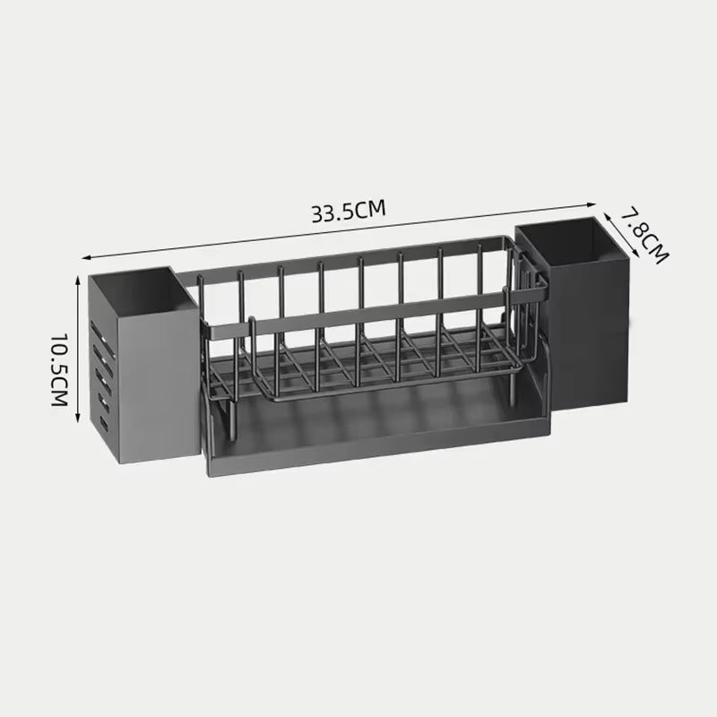 New Kitchen Sink Organizer Drain Rack ABS Plastic Self-Draining Sink Shelf Soap Sponge Holder Dishcloth Towel Rack Filter Basket