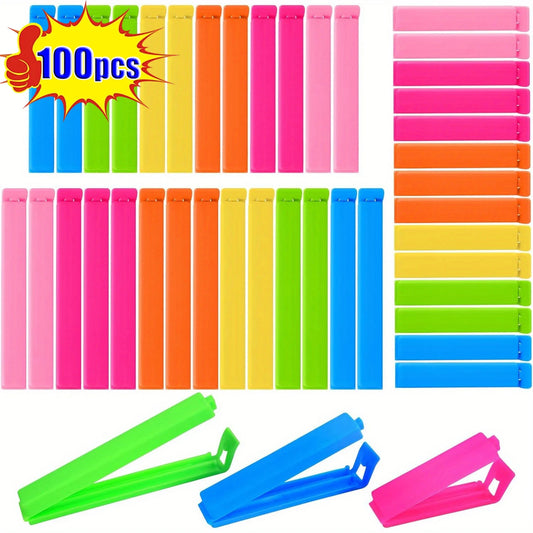 5-100PCS Food Snack Bag Sealing Plastic Clips for Packages Kitchen Storage Package and Organization Items Accessories