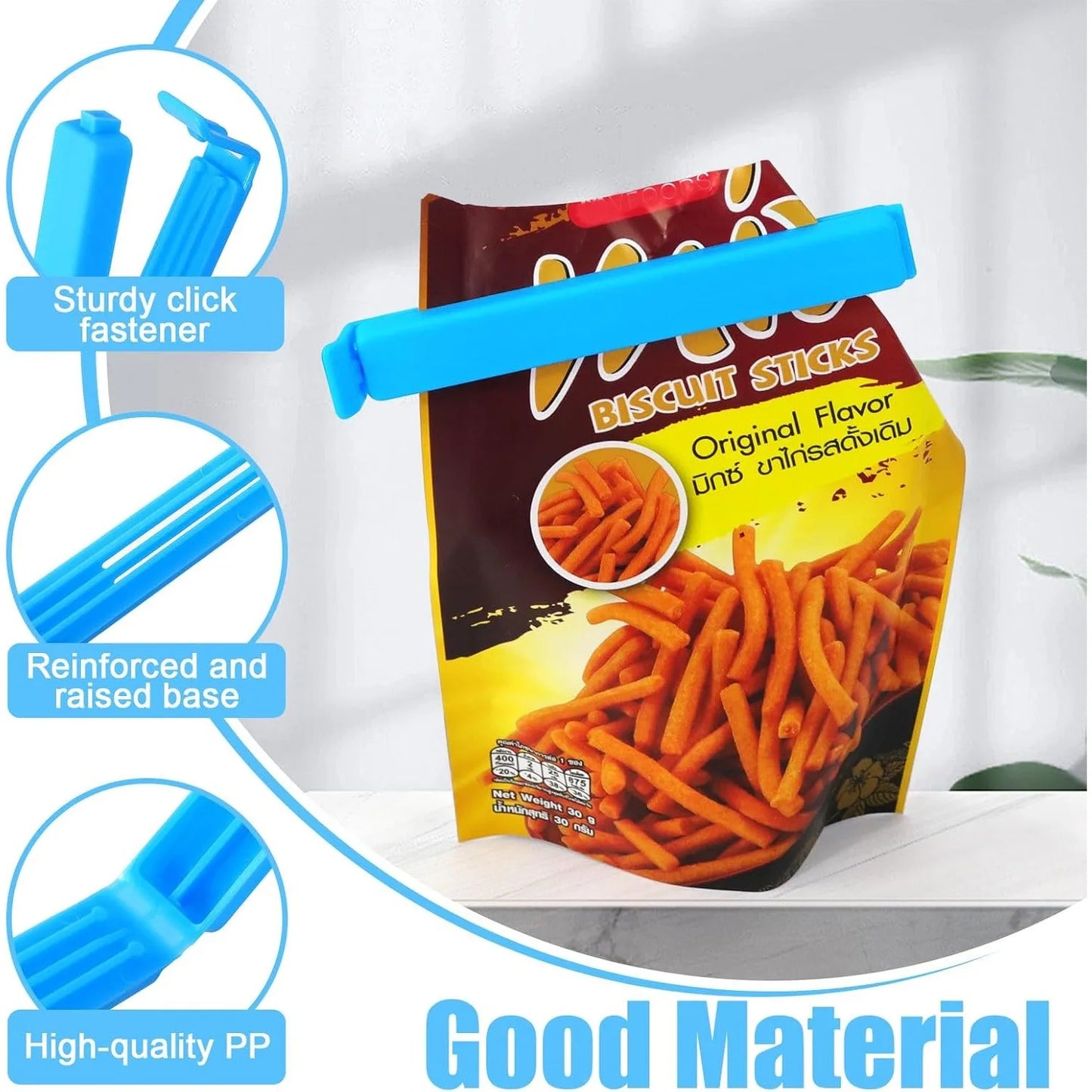 5-100PCS Food Snack Bag Sealing Plastic Clips for Packages Kitchen Storage Package and Organization Items Accessories