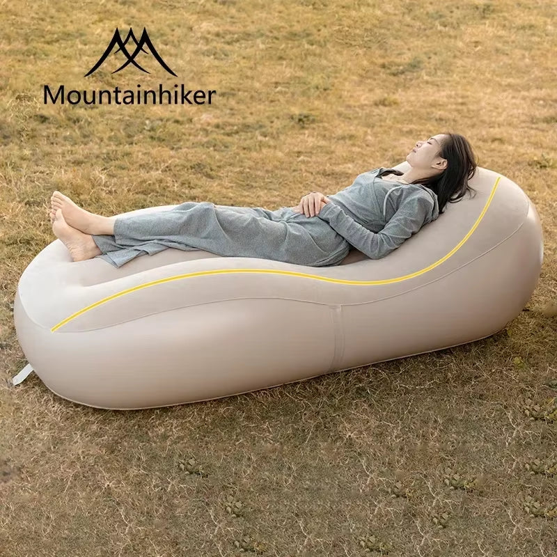 Fast Inflatable Air Sofa Bed Outdoor Portable Air Mattress Lazy Camping Automatic Inflatable Sleeping Mat 168*76Cm