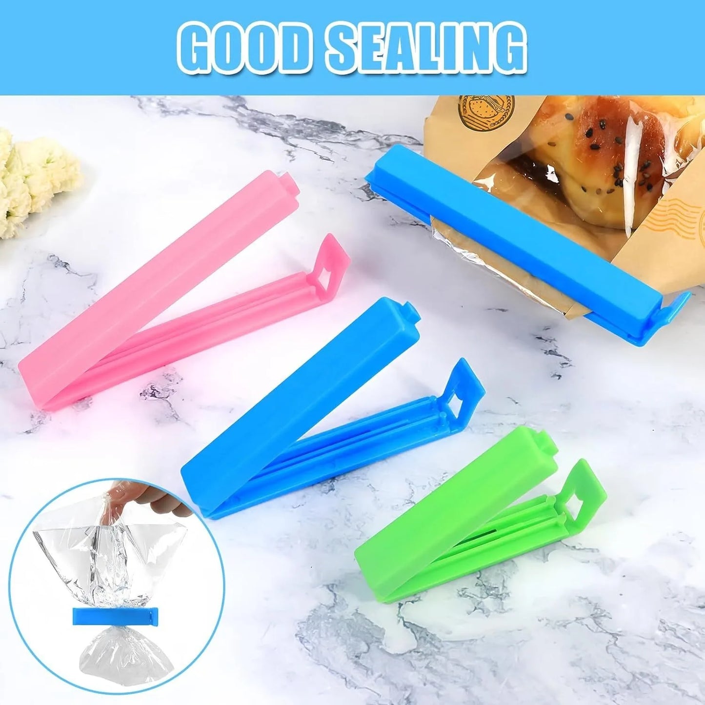5-100PCS Food Snack Bag Sealing Plastic Clips for Packages Kitchen Storage Package and Organization Items Accessories
