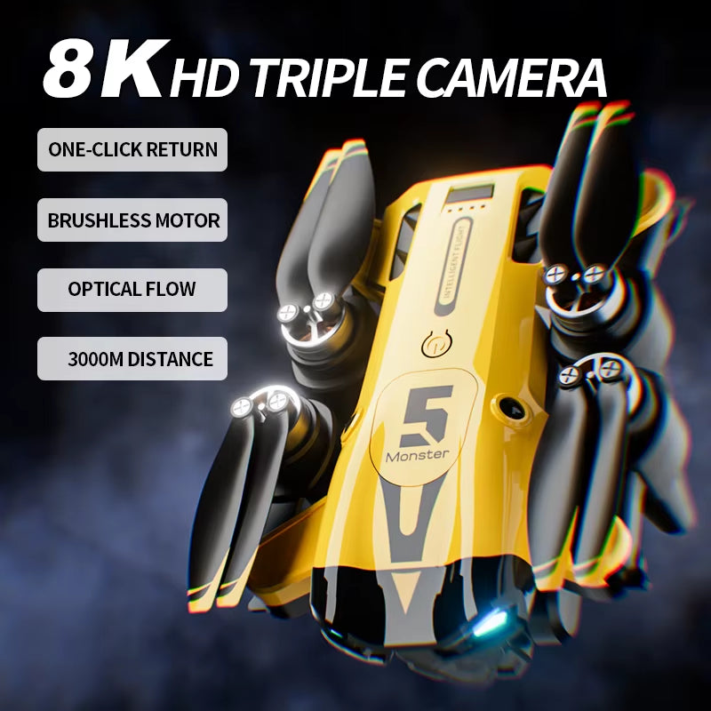 Xiaomi M5 Drone 8K HD Aerial Professional Triple-Camera Optical Flow Positioning Intelligent Obstacle Avoidance Brushless Drone