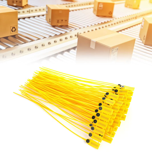 Plastic Tamper Seals, Zip Ties for Fire Extinguishers Pull Tite Security Tags Numbered Disposable Self Locking Tie