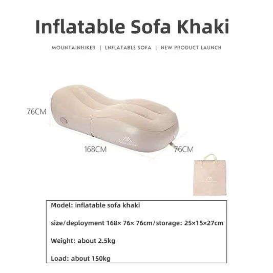 Fast Inflatable Air Sofa Bed Outdoor Portable Air Mattress Lazy Camping Automatic Inflatable Sleeping Mat 168*76Cm